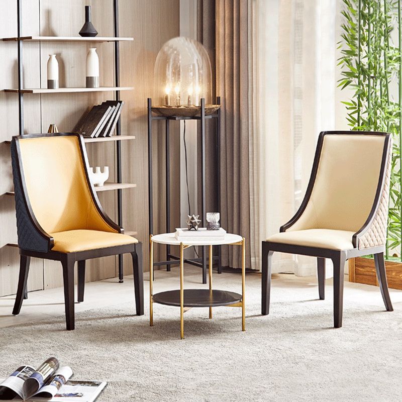 Sillas de comedor sin brazos tradicionales Silla de acento de comedor tapizado