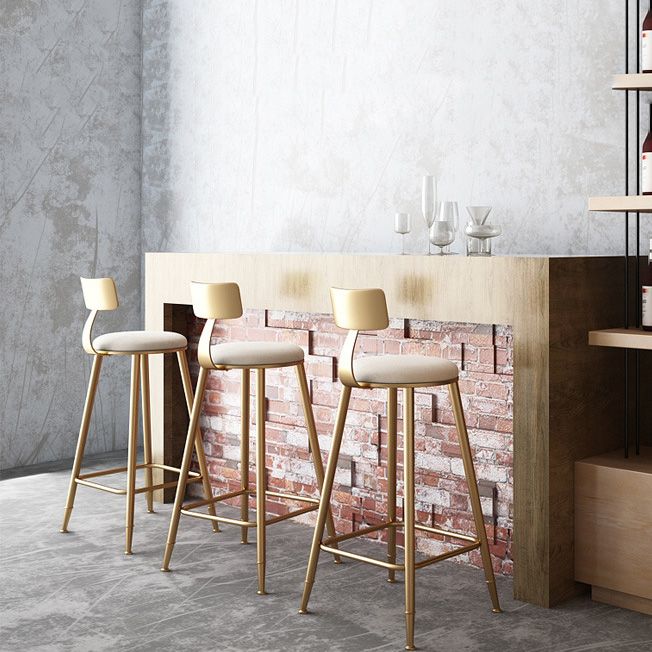 Glam Living Room Round Stool Matte Finish PU Leather Barstool Clearhalo 'Bar Furniture' 'Bar Stools' 'bar_stools' 'furn' 'furn_bar_stools' 'Furniture' 'furniture_bar_stools' 'Kitchen & Dining Furniture' 1200x1200_92284b4b-3d87-4e3f-8c04-1255611f8645