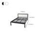 Metallplattformbett 36,61 "High Standard -Bett mit gepolstertem Kopfteil