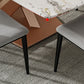 Modern Golden Base Dining Table Stone Table for Kitchen Dining Room