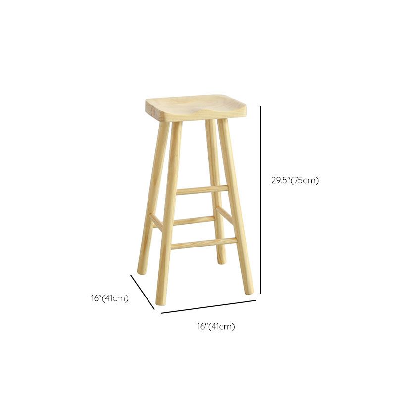 Massivholzstangen -Tisch -Set 1/2/3 Stücke Rechteckiger Stangenhocker und Tischsatz