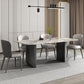 Industrial Dining Room Table Rectangle Stone Dinette Table In Grey Clearhalo 'Dining Tables & Seating' 'Dining Tables' 'dining_table' 'furn' 'furn_dining_table' 'Furniture' 'Kitchen & Dining Furniture' 1200x1200_9229112e-6fde-46e3-b4f5-77f47d82c0d5