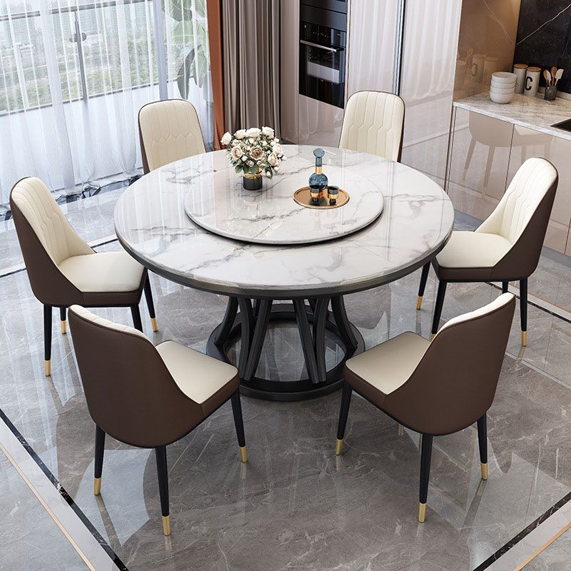Modern Stone Round Folding Table Solid Wood Pedestal Casual Dining Table Clearhalo ' dining_table' 'Dining Tables & Seating' 'Dining Tables' 'furn' 'furn_dining_table' 'Furniture' 'furniture_dining_table' 'Kitchen & Dining Furniture' 'kitchen&dining_furn' 'kitchen' 'kitchen_dining_table' 1200x1200_922bc249-4433-457e-b007-5572d15421c7