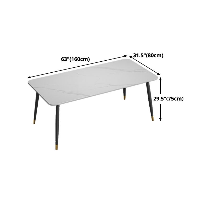 Table à manger en pierre fritrée blanche