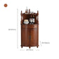 Mid-century Modern 1- Door Cabinet Wooden Corner Cabinet with Shelf