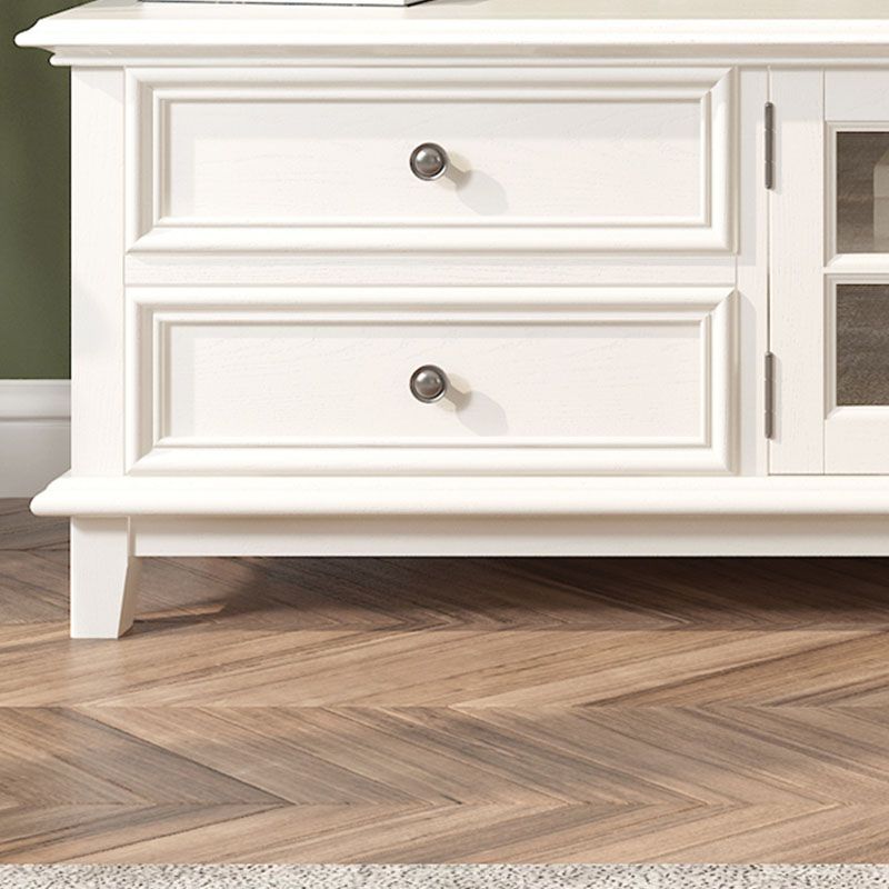 Contemporary Ash Wood TV Media Stand White Wood Media Console with Drawers Clearhalo 'furn' 'furn_tv_stands_entertainment_centers' 'Furniture' 'Living Room Furniture' 'TV Stands & Entertainment Centers' 'TV Stands & Media Storage Furniture' 'tv_stands_entertainment_centers' 1200x1200_9231b65f-26cf-4477-bf6a-49655568da14