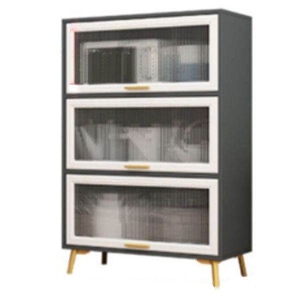 Puertas de madera de ingeniería modernas Puertas de vidrio de comedor gabinetes