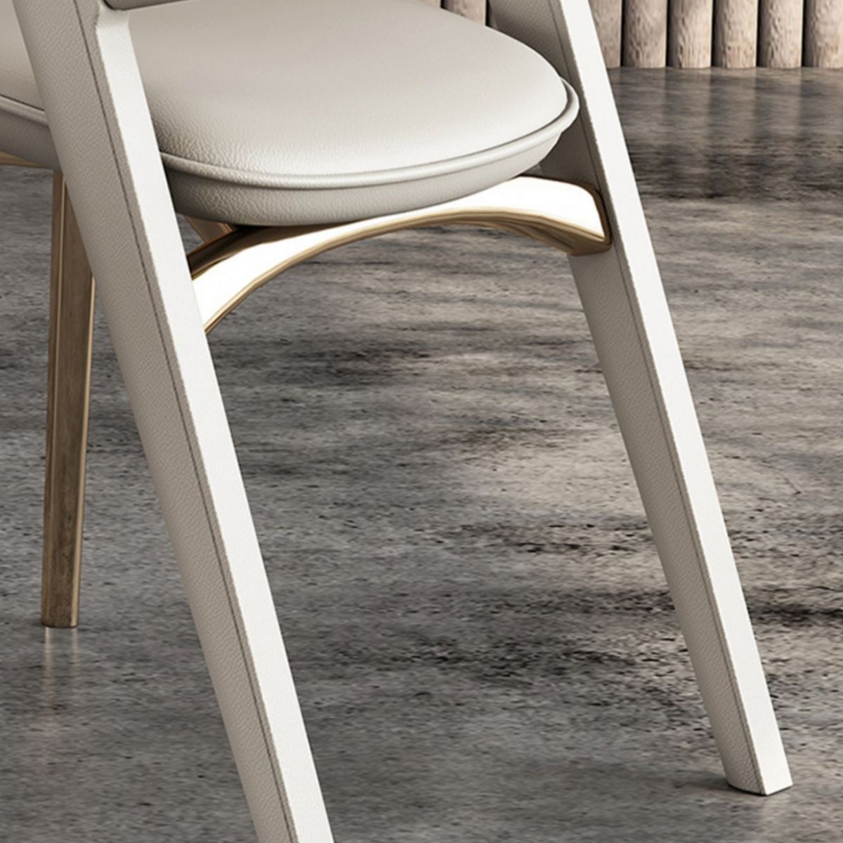 ダイニングルームグラムサイドチェアメタルレッグオープンバックダイニングアームレスチェア