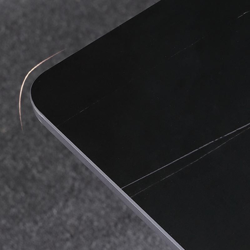 Mesa de comedor de piedra simple mesa de comedor de metal para sala de estar