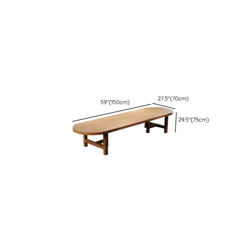 29.25 Inch H Solid Wood Office Desk Modern Oval Writing Desk Clearhalo 'furn' 'furn_office_desk' 'Furniture' 'Office Desks' 'Office Furniture' 'office_desk' 1200x1200_92386f4a-9d7a-4e1f-8aaa-a05fb8b45398