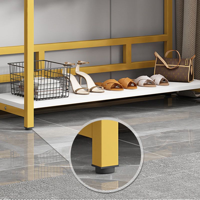 Modern Metal Entryway Kit Hanging Rail and 2 Storage Shelving Coat Hanger Clearhalo 'Entry & Mudroom Furniture' 'furn' 'furn_hall_tree_coat_racks' 'Furniture' 'Hall Trees & Coat Racks' 'hall_tree_coat_racks' 1200x1200_9238ba61-146e-4cc0-917c-136957490f55