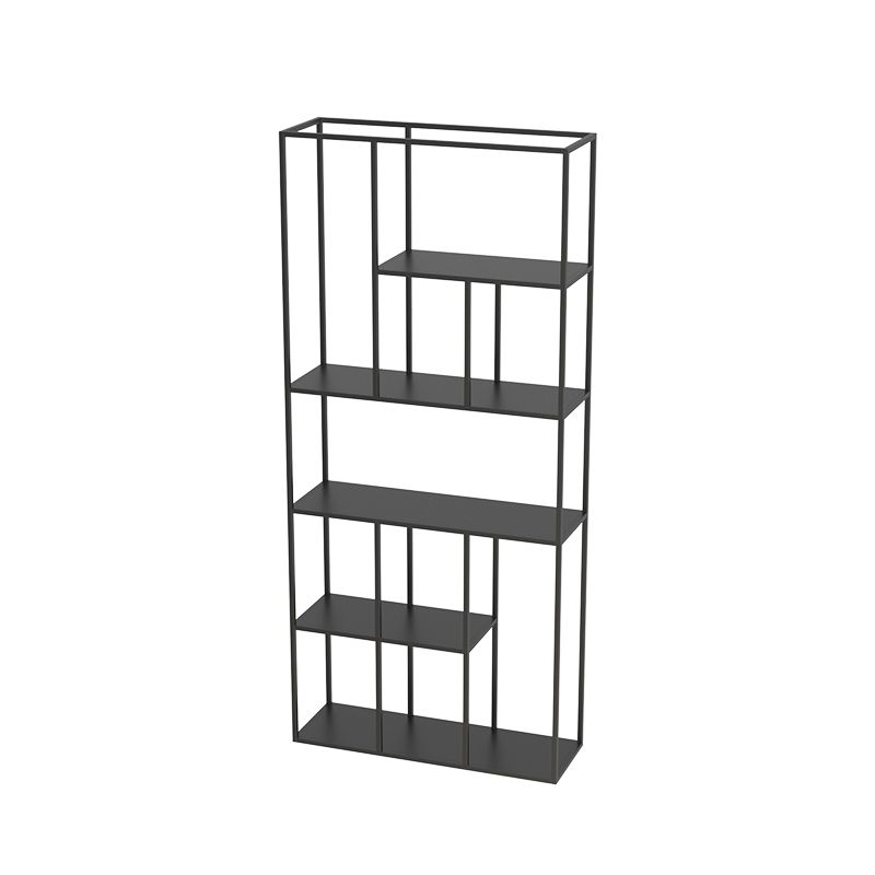 Minimalist Open Metal Etagere Bookcase with Rectangular Shelves Bookcase Clearhalo 'Bookcases' 'Furniture' 'furniture_bookcases' 'kitchen' 'kitchen_bookcases' 'Living Room Furniture' 'Office Furniture' 1200x1200_92391b19-b5b3-4e4c-aefc-560e91e5140a