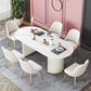 Stone Top Dining Table Contemporary Oval Dining Table with Sled Base Clearhalo 'Dining Tables & Seating' 'Dining Tables' 'dining_table' 'Furniture' 'furniture_dining_table' 'Kitchen & Dining Furniture' 'kitchen' 'kitchen_dining_table' 1200x1200_923b0b1e-2a58-4a41-82e2-345101226b86