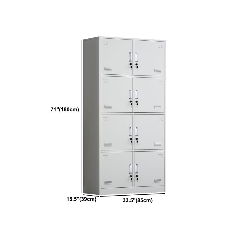 Metal Hinged Wardrobe Armoire Contemporary Wardrobe Cabinet for Home Clearhalo 'Armoires & Wardrobes' 'armoires_wardrobes' 'Bedroom Furniture' 'furn' 'furn_armoires_wardrobes' 'Furniture' 1200x1200_923cc81e-b8db-4ea5-bbd9-07db32eee18b