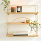 Floating Metal Bookshelf Luxury Gold Open Bookcase with Shelves