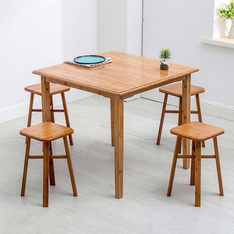 Tavolino in legno rettangolare nordico 4 gambe tavolo da cocktail naturale