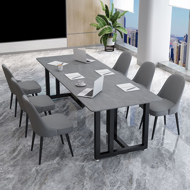 Office Study Table Curved Shaped Modern Sintered Stone Meeting Desk Clearhalo 'furn' 'furn_office_desk' 'Furniture' 'furniture_office_desk' 'Office Desks' 'Office Furniture' 'office_desk' 1200x1200_923efc5c-0149-4069-bb54-442c01f0d789