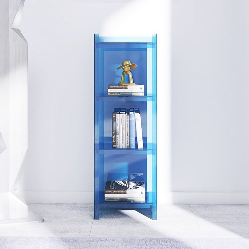 4/5-Shelf Glam Closed Back Standard Bookshelf Acrylic Vertical Bookshelf Clearhalo 'Bookcases' 'furn' 'furn_bookcases' 'Furniture' 'furniture_bookcases' 'kitchen' 'kitchen_bookcases' 'Living Room Furniture' 'Office Furniture' 1200x1200_92402517-7ab1-45be-bb5c-0987b6c6be15