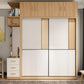 Bedroom Wardrobe Armoire Cabinet, Artificial Wood Modern Storage Cabinet with Drawers