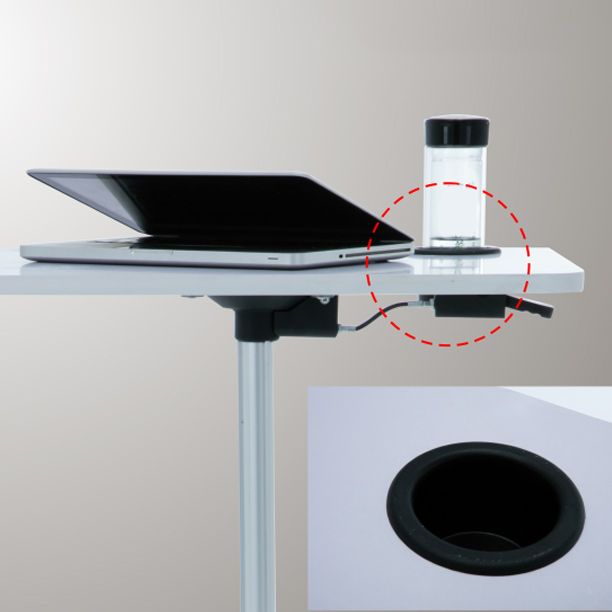 Escritorio de escritura moderna escritorio ajustable con ruedas de lanzadores