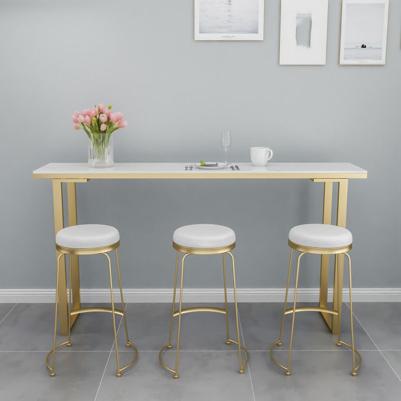 Stone Bar Counter Traditional Luxury Rectangle Bar Counter with Sled Base Clearhalo 'Bar Furniture' 'Bar Tables' 'bar_tables' 'furn' 'furn_bar_tables' 'Furniture' 'furniture_bar_tables' 'Kitchen & Dining Furniture' 1200x1200_9241c161-bd7d-4765-ad54-cd26a1ceeea0