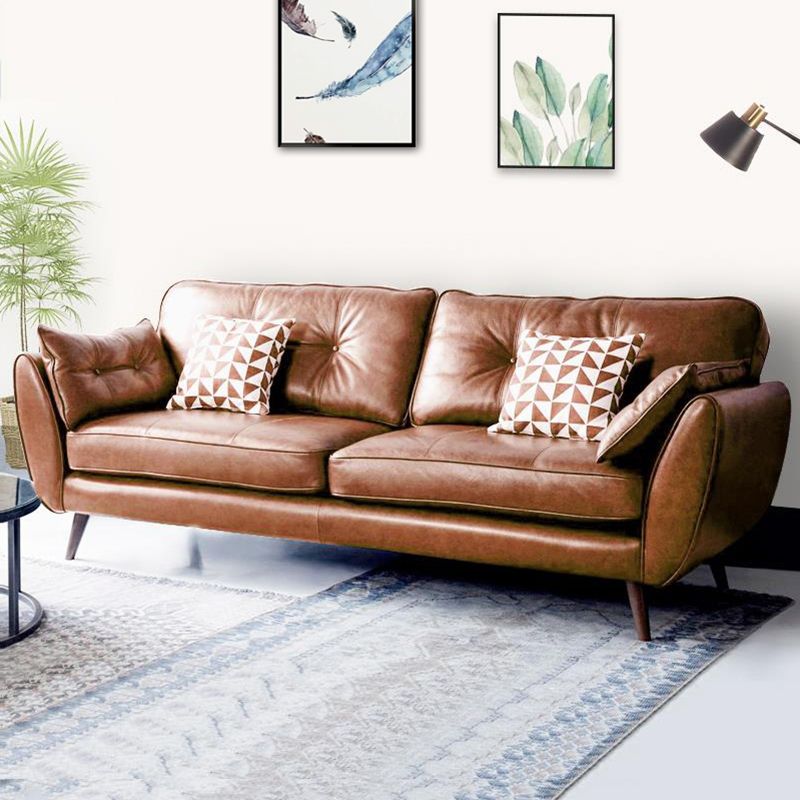 グラムタフトスプリットバックスタンダードリビングルーム枕トップアームソファ