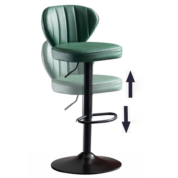 Metal Contemporary Kitchen Dining Room Stool Adjustable Height Armless Barstool Clearhalo 'Bar Furniture' 'Bar Stools' 'bar_stools' 'furn' 'furn_bar_stools' 'Furniture' 'furniture_bar_stools' 'Kitchen & Dining Furniture' 1200x1200_92431238-fa4c-4fe8-9e4c-29c9ad2fd066