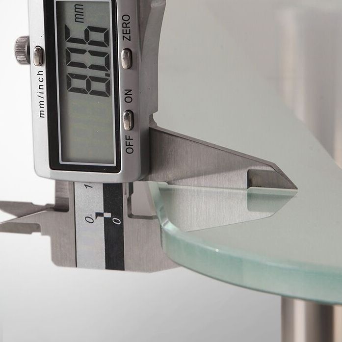 Tavolo da pranzo contemporaneo in metallo tavolo in vetro trasparente per sala da pranzo