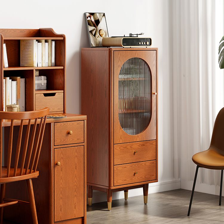 Modern Two Drawer Accent Cabinet Rectangular Wooden and Glass 1-Door Cabinet Clearhalo 'Cabinets & Chests' 'cabinets_chests' 'furn' 'furn_cabinets_chests' 'Furniture' 'Living Room Furniture' 1200x1200_9247b7e4-833a-46bb-952e-eea2cc12f3e9