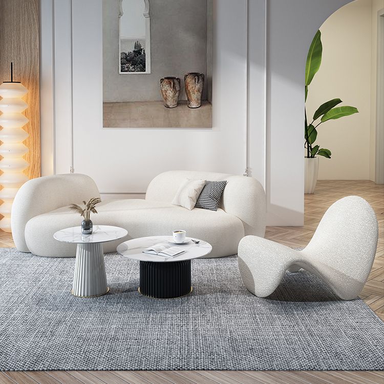 Beige Contemporary Standard Armless Sofa Curved Sofa for Living Room, Apartment Clearhalo 'furn' 'furn_sofas' 'Furniture' 'Living Room Furniture' 'Sofa' 'sofas' 1200x1200_9249a286-ca87-480b-9742-849d835c81fa