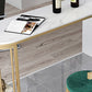 Nordic Style Rectangle Bar Counter Table Sintered Stone Dining Table with Metal Legs Clearhalo 'Bar Furniture' 'Bar Tables' 'bar_tables' 'furn' 'furn_bar_tables' 'Furniture' 'furniture_bar_tables' 'Kitchen & Dining Furniture' 1200x1200_924a04ff-a56a-4c0e-b548-8f5adcff0c5c