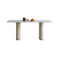 1/4/6/7/9-delige rechthoekige eetset Eettafel met gesinterd stenen blad en leren stoelen