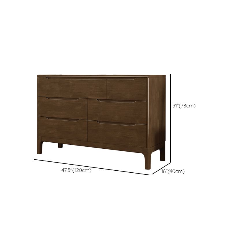 Espresso Solid Wood Accent Chest Mid-Century Modern Storage Cabinet with Drawers Clearhalo 'Cabinets & Chests' 'cabinets_chests' 'furn' 'furn_cabinets_chests' 'Furniture' 'Living Room Furniture' 1200x1200_924da206-92e5-4ba1-a7d8-034f10581f7f