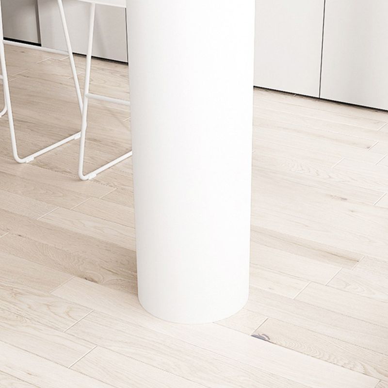 White Modern Style Bar Table in Iron Top and Faux Marble Milk Tea Shop Bar Table Clearhalo 'Bar Furniture' 'Bar Tables' 'bar_tables' 'furn' 'furn_bar_tables' 'Furniture' 'furniture_bar_tables' 'Kitchen & Dining Furniture' 1200x1200_924fb827-be59-435c-9084-c07cbcc3ddee