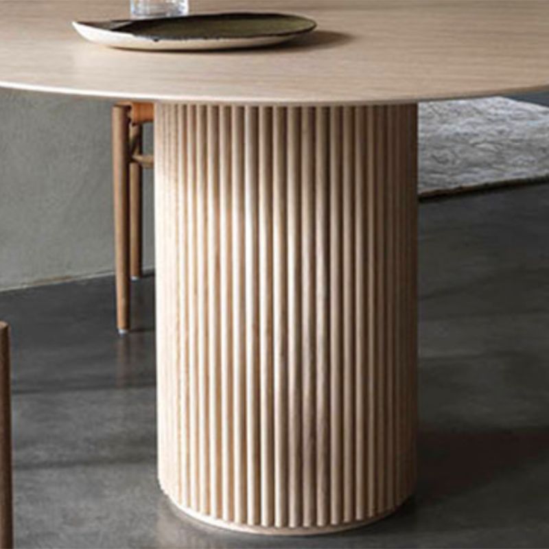 Moderne stijl ronde houten tafel met voetstuk Basis salontafel