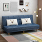 Scandinavian Biscuit Back Settee Armless Faux Leather/Cotton Blend Couch Clearhalo 'furn' 'furn_sofas' 'Furniture' 'furniture_sofas' 'Living Room Furniture' 'Sofa' 'sofas' 1200x1200_92518ae9-823f-4461-8426-830d55176f20