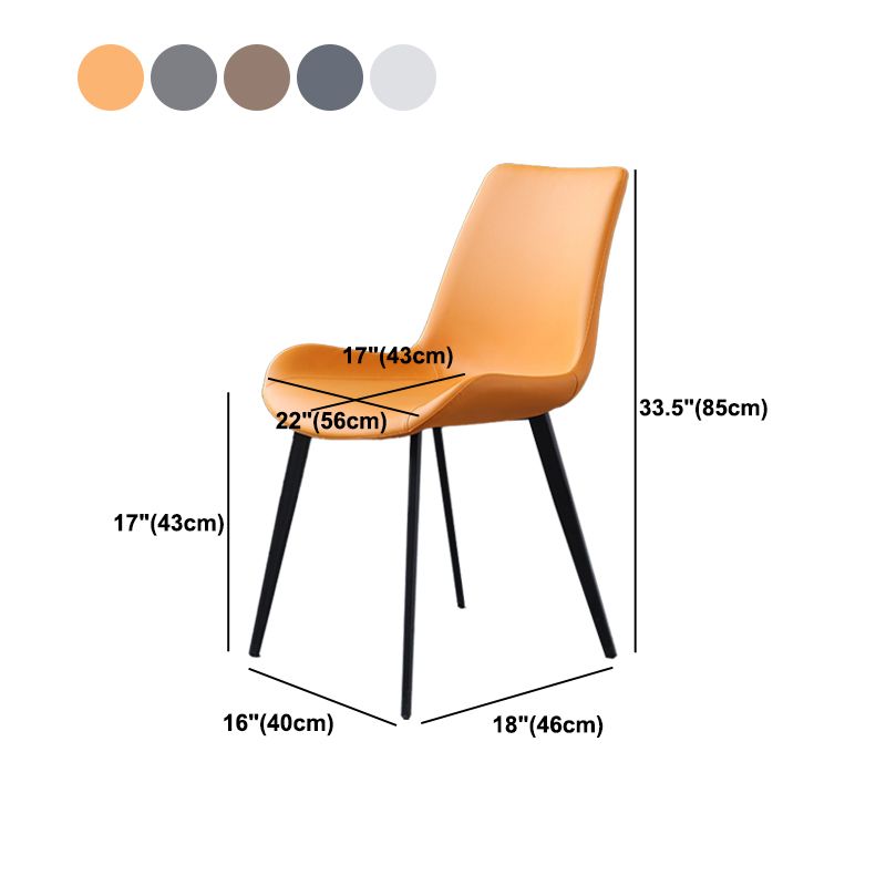 Industrial Metal Kitchen Dining Room Side Chair Solid Back Chair Clearhalo ' kitchen&dining_furn' 'Dining Chairs' 'Dining Tables & Seating' 'dining_chair' 'furn' 'furn_dining_chair' 'Furniture' 'furniture_dining_chair' 'Kitchen & Dining Furniture' 'kitchen' 1200x1200_9253385a-57d0-4a76-91a8-ee3280073452