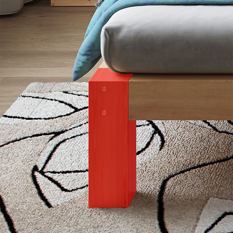 11.81" Tall Scandinavian Bed Frame Bed Solid Wood Standard Bed