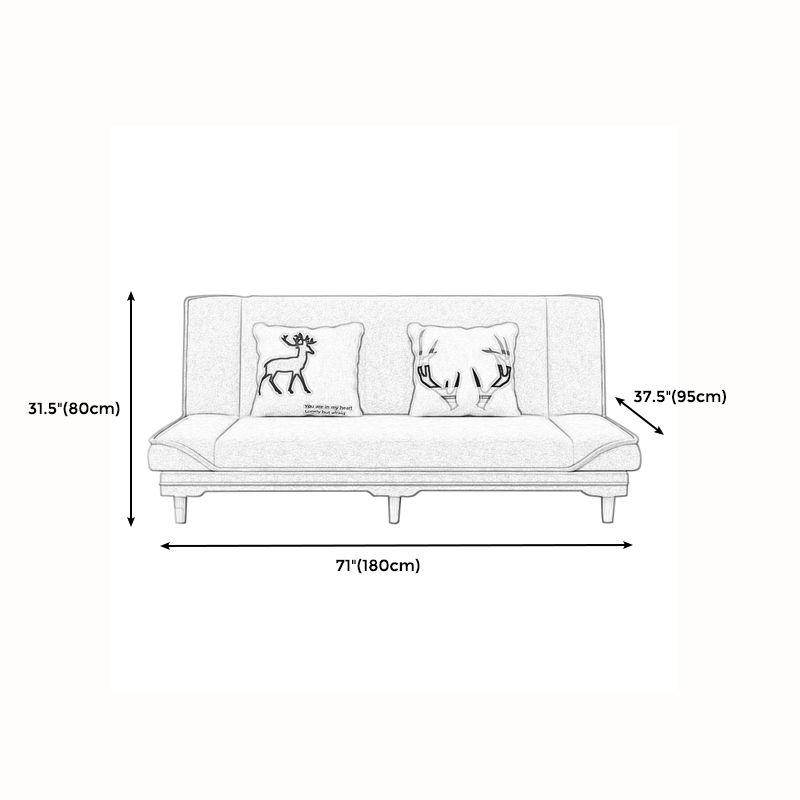 Cotton Blend Transitional Sofa Bed 31.5"High Armless Sofa with Tight Back Sofa Clearhalo 'furn' 'furn_sofas' 'Furniture' 'furniture_sofas' 'Living Room Furniture' 'Sofa' 'sofas' 1200x1200_9255caf8-00ee-43d7-a62d-04c793f8a3a7