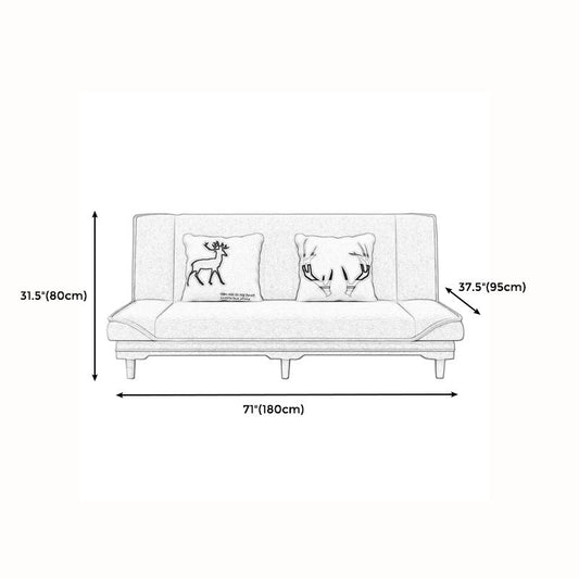 Cotton Blend Transitional Sofa Bed 31.5"High Armless Sofa with Tight Back Sofa Clearhalo 'furn' 'furn_sofas' 'Furniture' 'furniture_sofas' 'Living Room Furniture' 'Sofa' 'sofas' 1200x1200_9255caf8-00ee-43d7-a62d-04c793f8a3a7