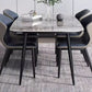 Modern Sintered Stone Table with 4 Legs Rectangle Table Dining Table with Metal Base Clearhalo ' dining_table' 'Dining Tables & Seating' 'Dining Tables' 'Furniture' 'furniture_dining_table' 'Kitchen & Dining Furniture' 'kitchen&dining_furn' 'kitchen' 'kitchen_dining_table' 1200x1200_9257206c-5000-450c-8ff5-c5310e2690b8
