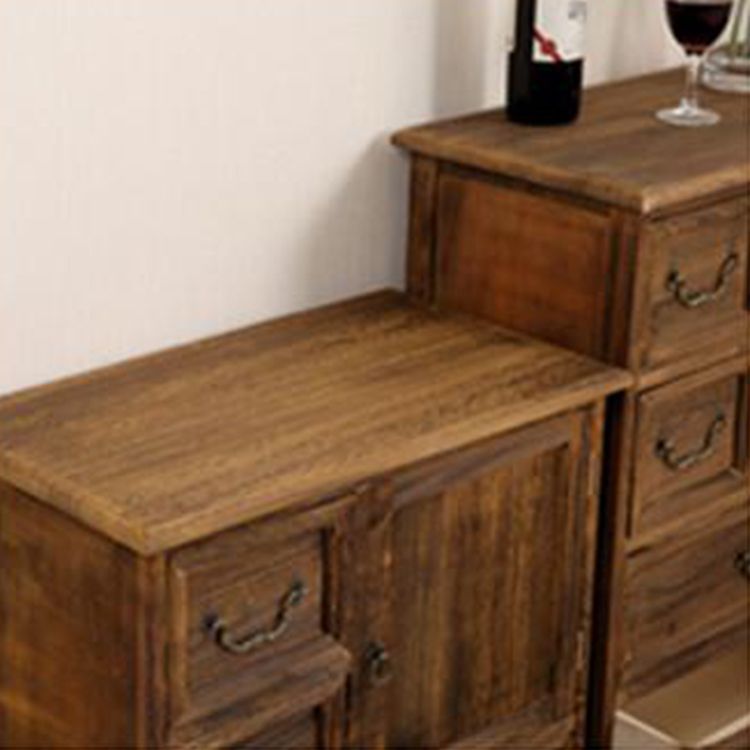 12" D Traditional Wooden Combo Dresser Bedroom Storage Chest Dresser with Drawers and Door Clearhalo 'Bedroom Furniture' 'Dressers & Chests' 'dressers_chests' 'furn' 'furn_dressers_chests' 'Furniture' 1200x1200_9258532a-f663-4e57-854d-b15cace65437