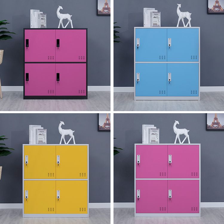 Metal Non-Hanging Armoire Modern Storage Cabinet with Hinged Doors Clearhalo 'Armoires & Wardrobes' 'armoires_wardrobes' 'Bedroom Furniture' 'furn' 'furn_armoires_wardrobes' 'Furniture' 1200x1200_9258a466-a6a9-45b0-9e10-0b070ed992f8