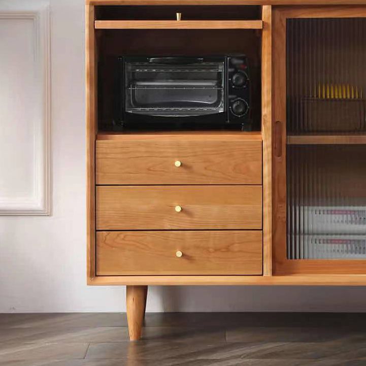 Sideboard in legno contemporaneo 3 cassetti e porte armadio per soggiorno