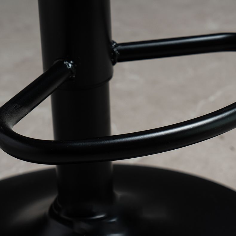 Taburete de barra de altura ajustable contemporánea de cuero PU