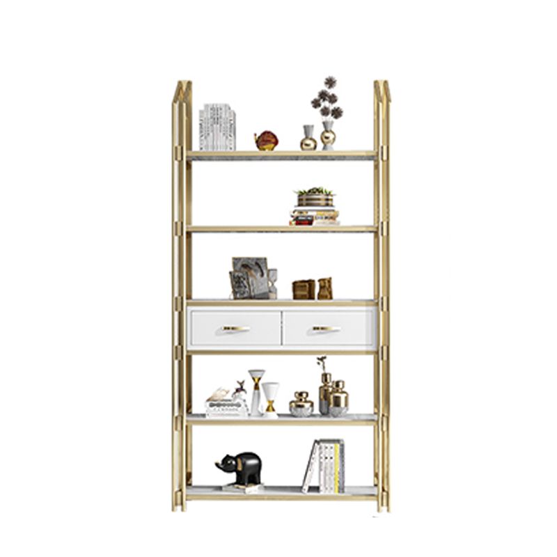 Glam Style Bookcase 12"W 79"H Open Back Bookshelf for Study Room Home Office Clearhalo 'Bookcases' 'furn' 'furn_bookcases' 'Furniture' 'furniture_bookcases' 'kitchen' 'kitchen_bookcases' 'Living Room Furniture' 'Office Furniture' 1200x1200_925945e3-c864-43d1-b4d2-40b599fc3075