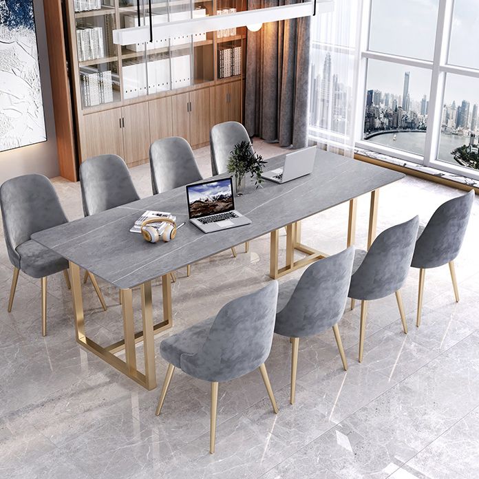 Escritorio de estilo industrial escritorio rectángulo de piedra sinterizado para oficina