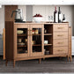 Zeitgenössischer Sideboard Brauner Holzrahmen Sideboard mit Tür und Schublade für Esszimmer