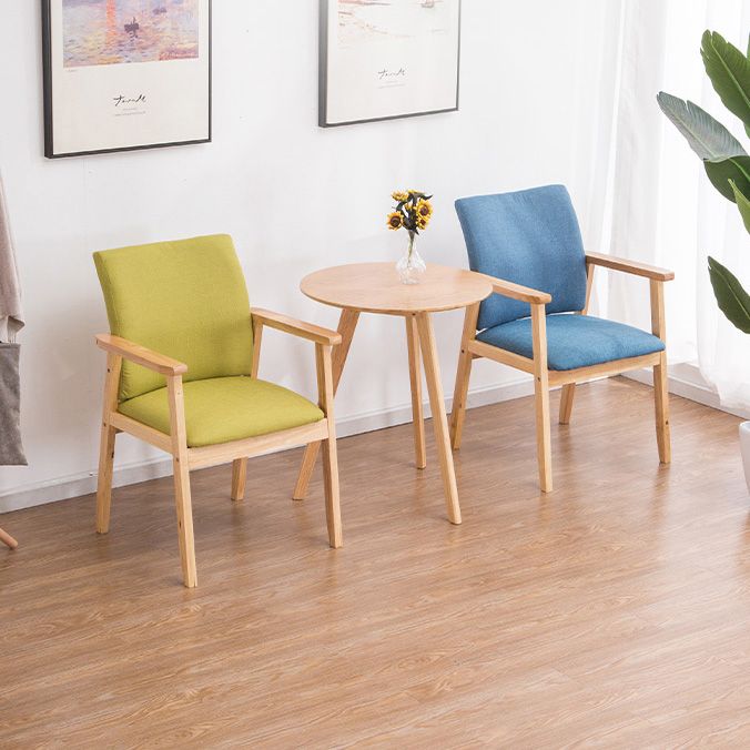 Scandinavian Rubberwood Solid Back Arm Chair Wood Dining Chair for Home Clearhalo ' kitchen&dining_furn' 'Dining Chairs' 'Dining Tables & Seating' 'dining_chair' 'furn' 'furn_dining_chair' 'Furniture' 'furniture_dining_chair' 'Kitchen & Dining Furniture' 'kitchen' 1200x1200_925b861d-36b8-41e2-9a00-5613a0779fcc