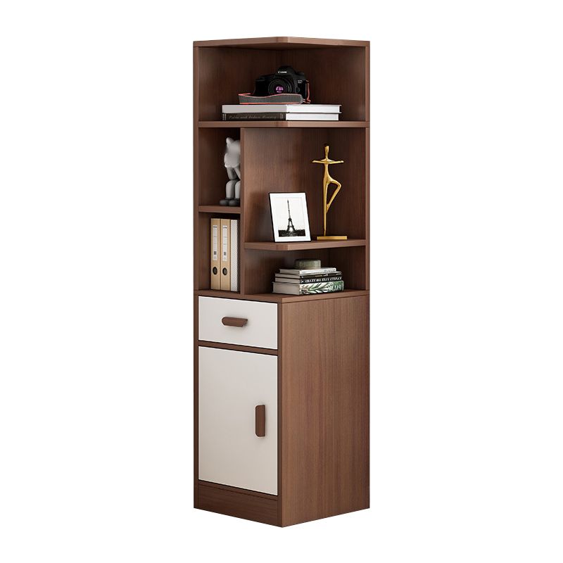 Bibliothèque d'étagère en bois d'ingénierie bibliothèque d'angle scandinave pour salle d'étude